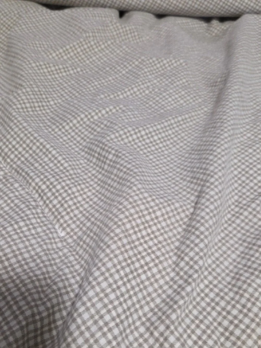 Neutral Checkered Cotton Blanket 74x88